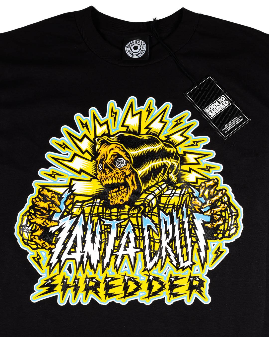 santa-cruz-shredder-shocker-skull-t-shirt-noir-s image 2