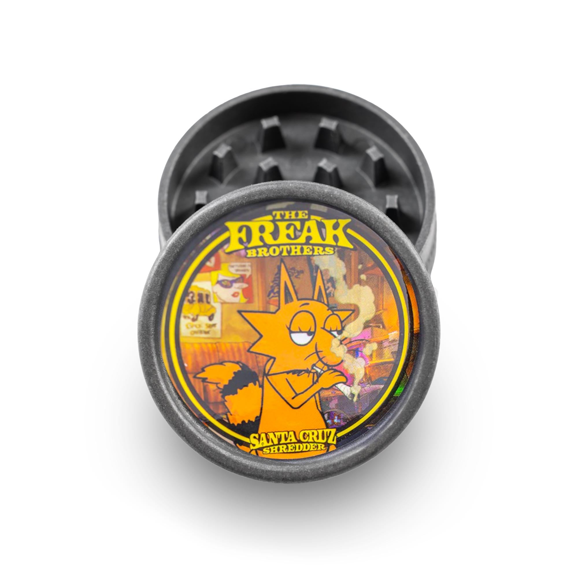 santa-cruz-shredder-hemp-grinder-2-parties-freak-brothers image 2