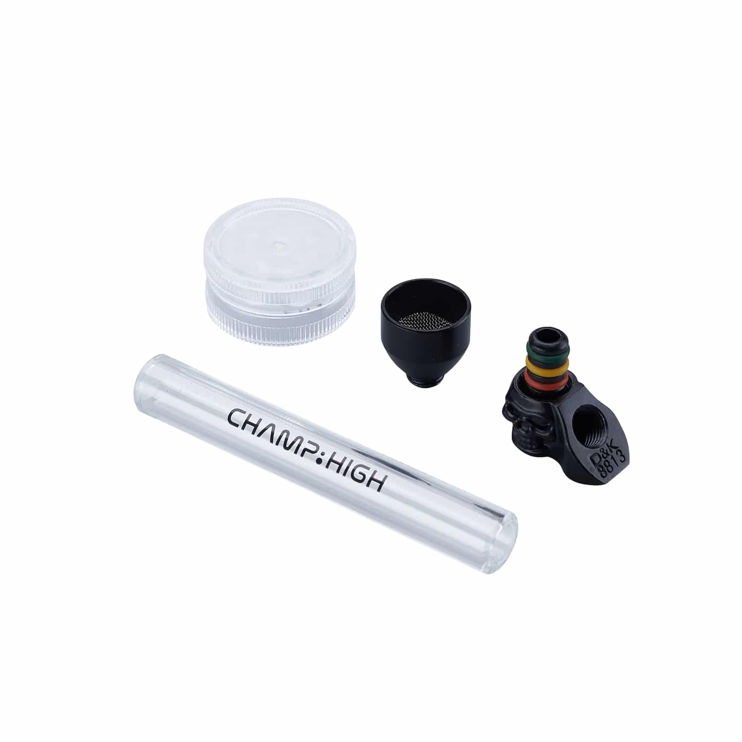 champ-high-skull-duo-pipe-verre-9-5-cm-grinder-30-mm image 2