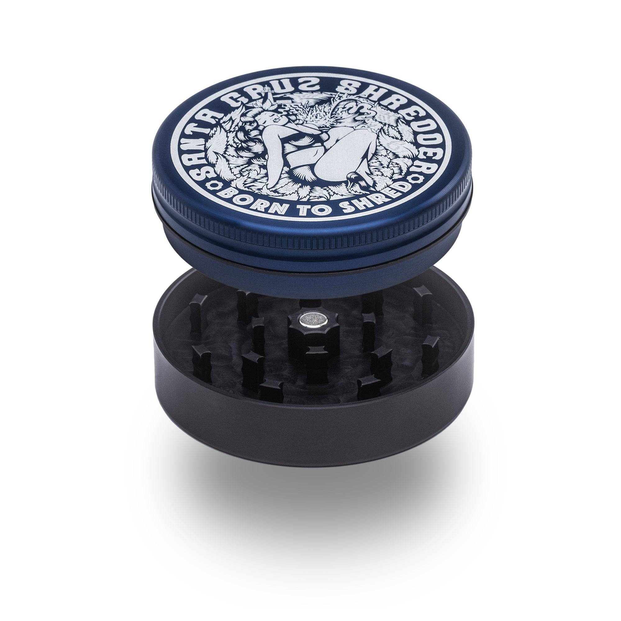 santa-cruz-shredder-aluminium-large-pin-up-grinder-2-parties-bleu image 1