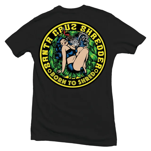 santa-cruz-shredder-pinup-t-shirt-coton-noir-blanc image 1