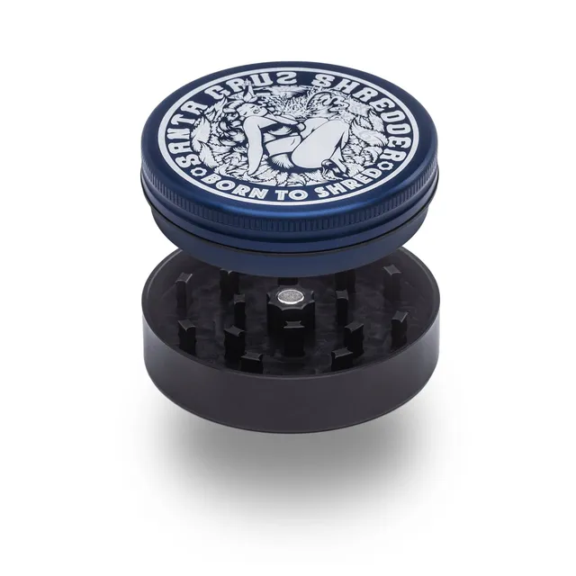 santa-cruz-shredder-aluminium-large-pin-up-grinder-2-parties-bleu image 1