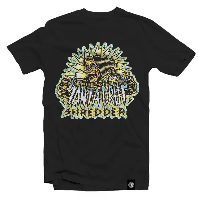 santa-cruz-shredder-shocker-skull-t-shirt-noir-s image 1