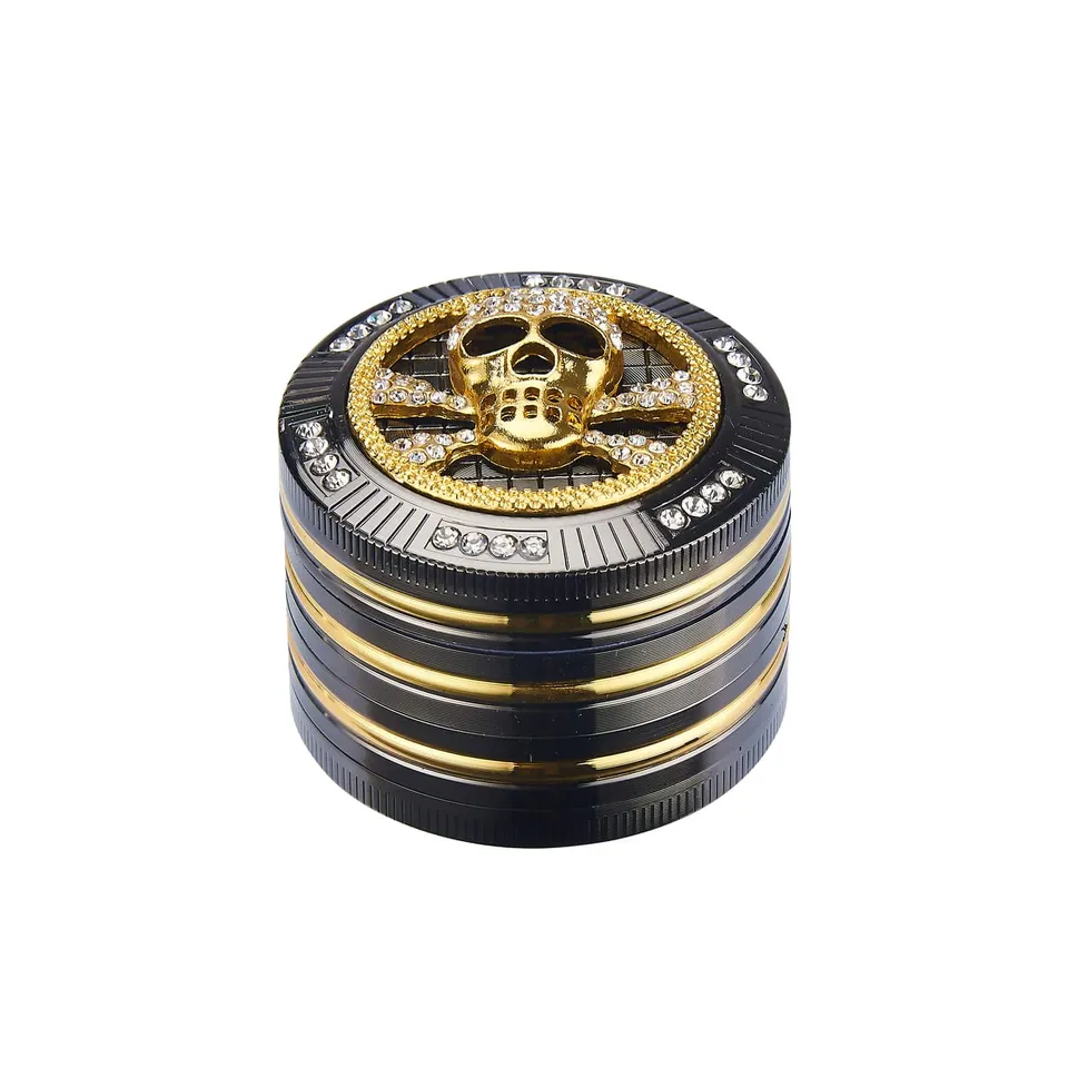 champhigh-prepare-bling-bling-skull-grinder-50-mm-strass image 1