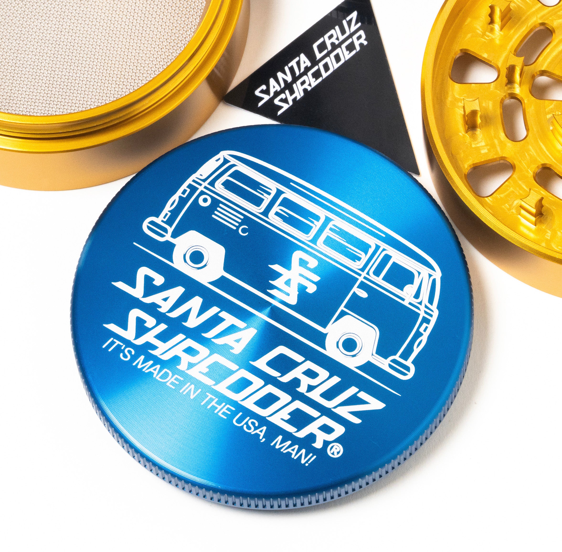 cheech-chong-medium-grinder-4-parties-bleu-alu image 4