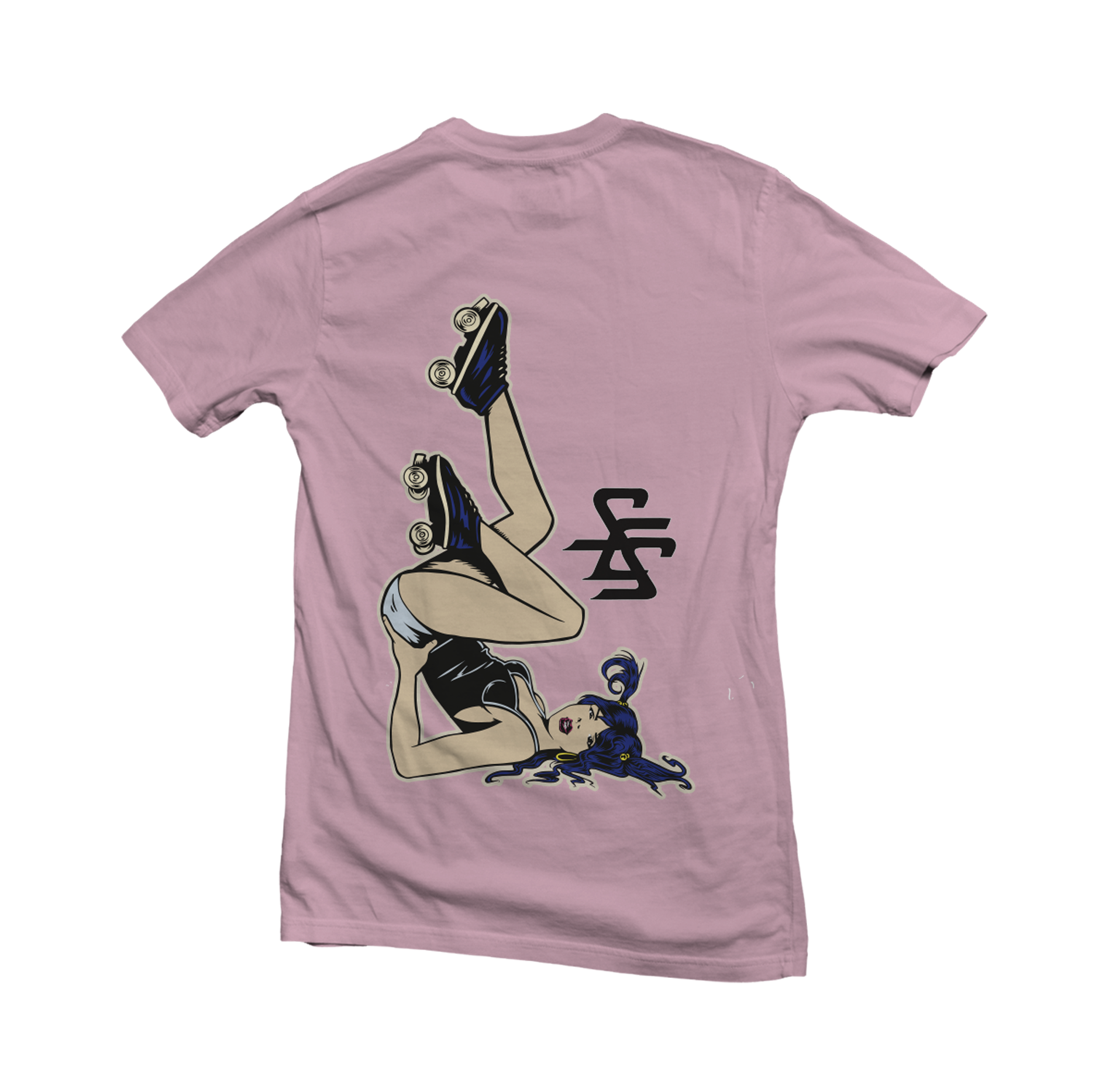 santa-cruz-shredder-aluminum-roller-girl-t-shirt-rose-m image 2