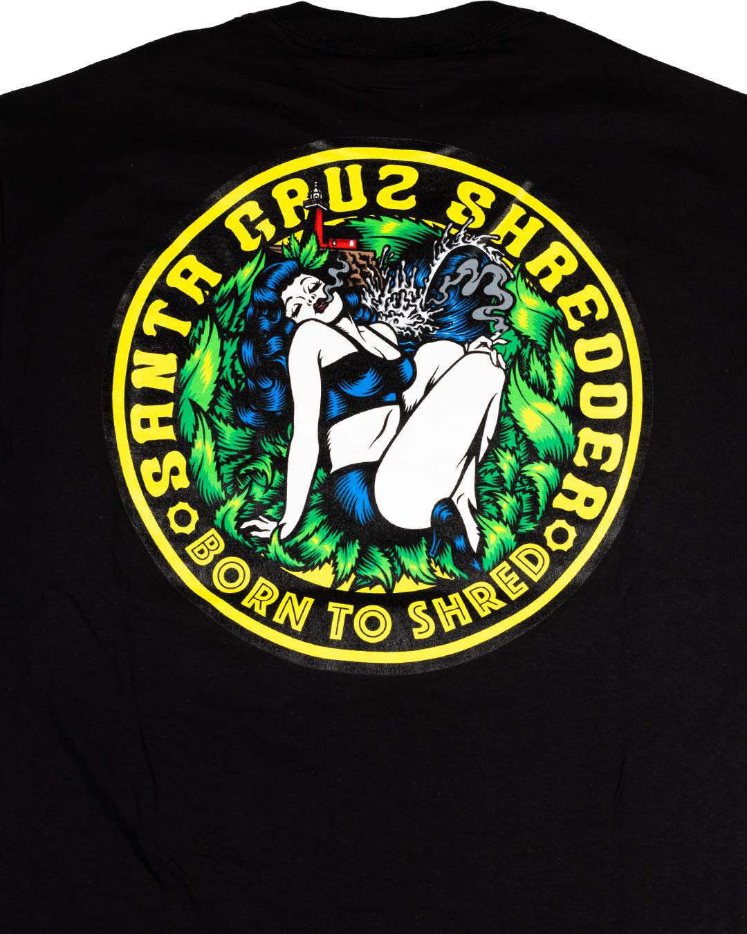 santa-cruz-shredder-pinup-t-shirt-coton-noir-blanc image 2