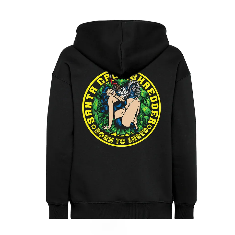 santa-cruz-shredder-aluminum-pinup-hoodie-sweat-noir-m image 1