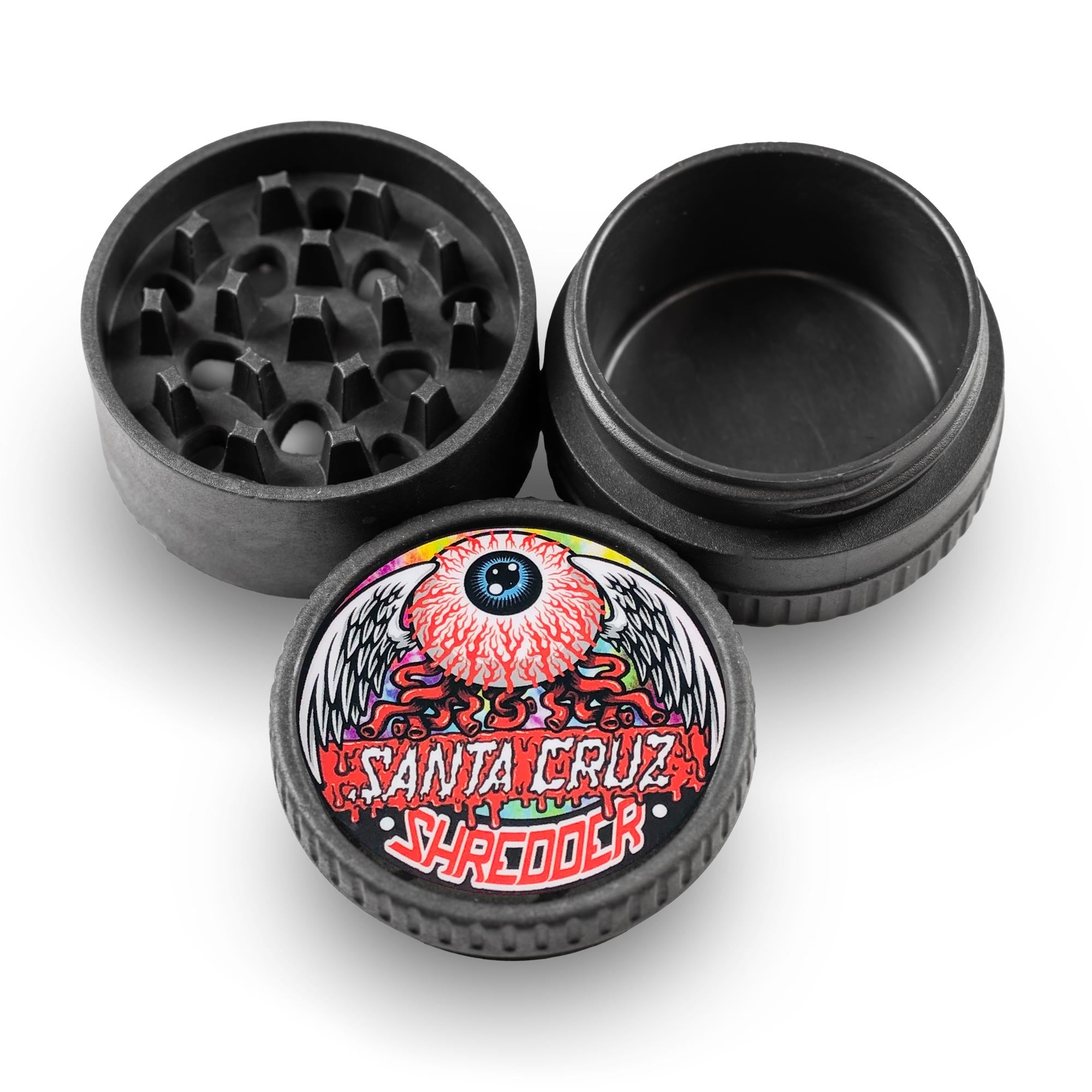 santa-cruz-shredder-hemp-flying-eyeball-grinder-3-parties-noir image 1