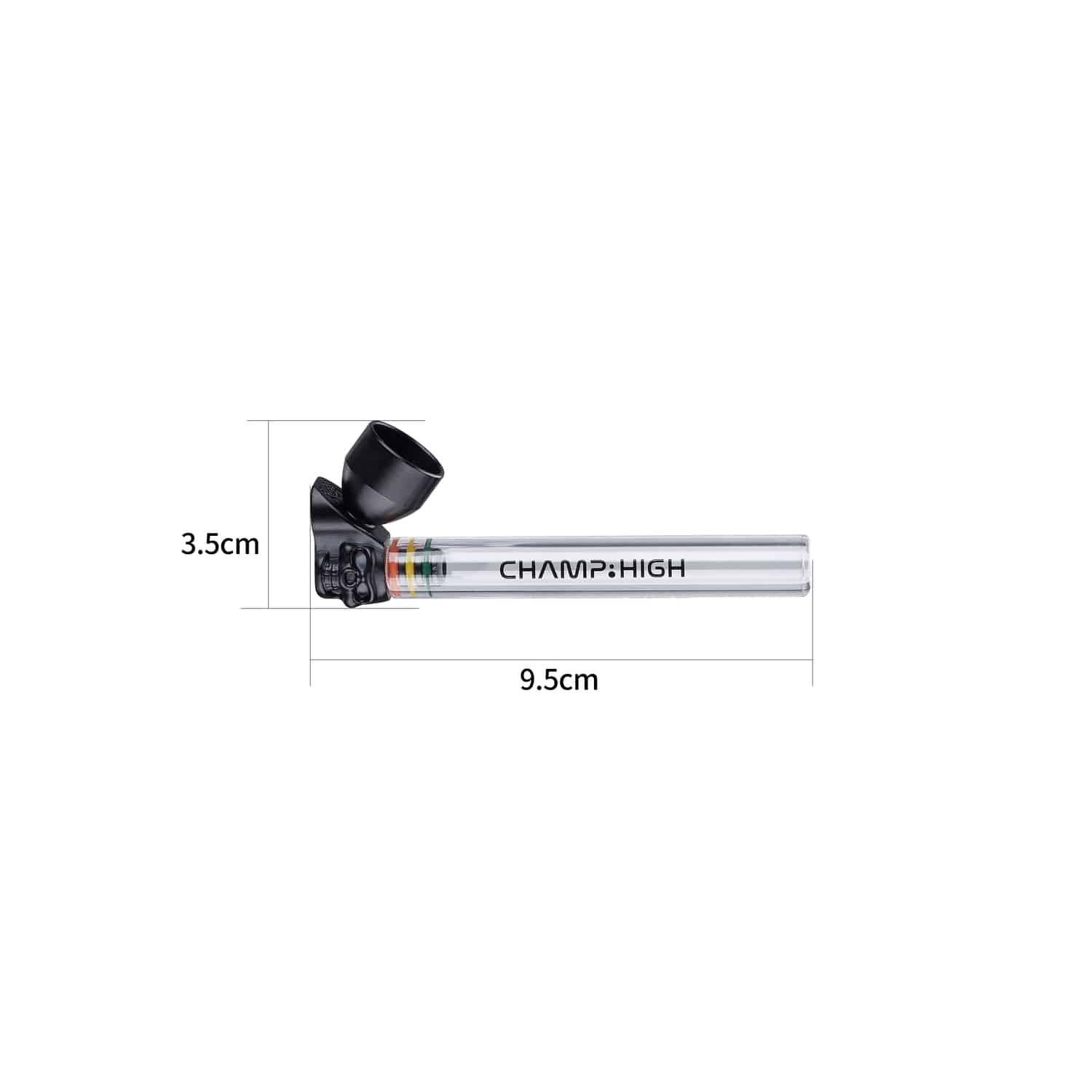 champ-high-skull-duo-pipe-verre-9-5-cm-grinder-30-mm image 3