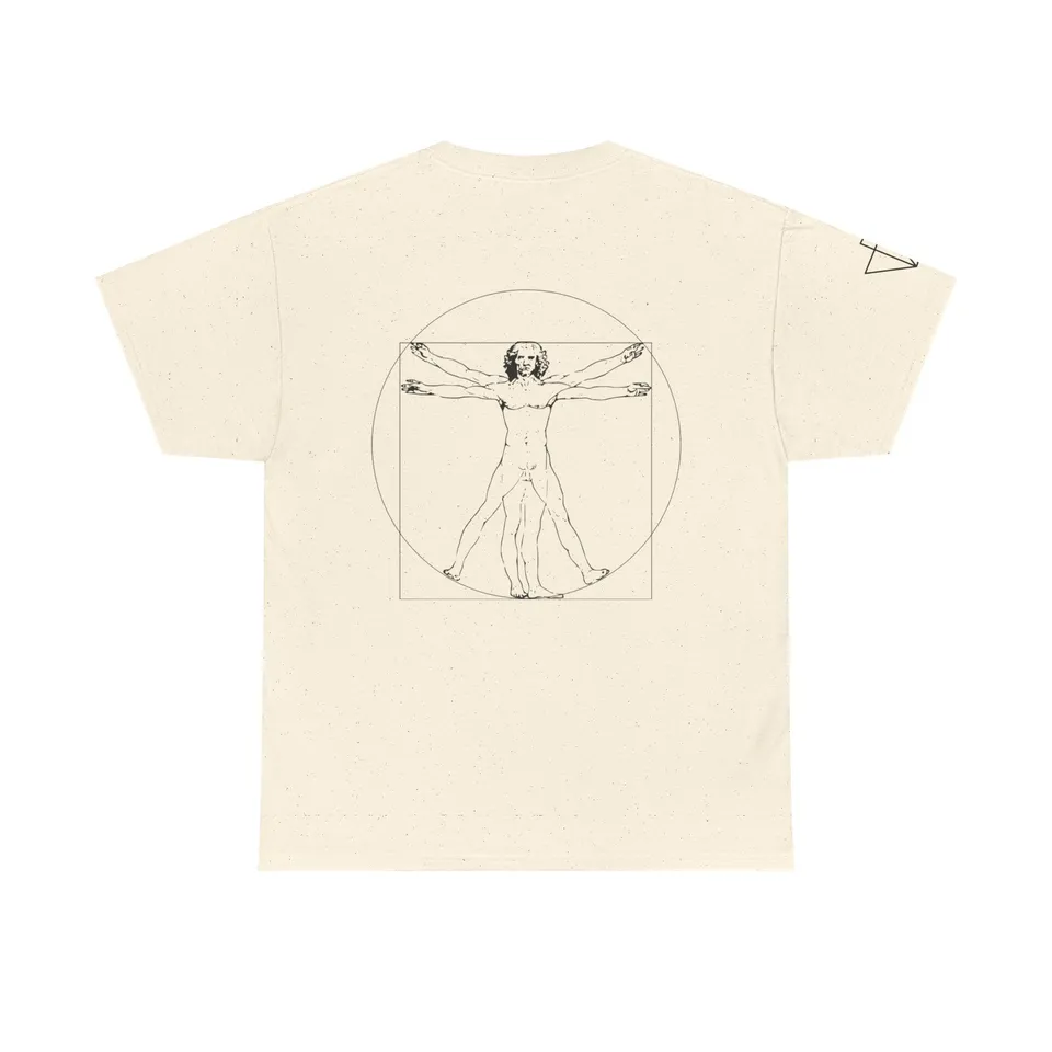 davinci-iq-vitruvian-man-t-shirt-homme-natural-coton image 1