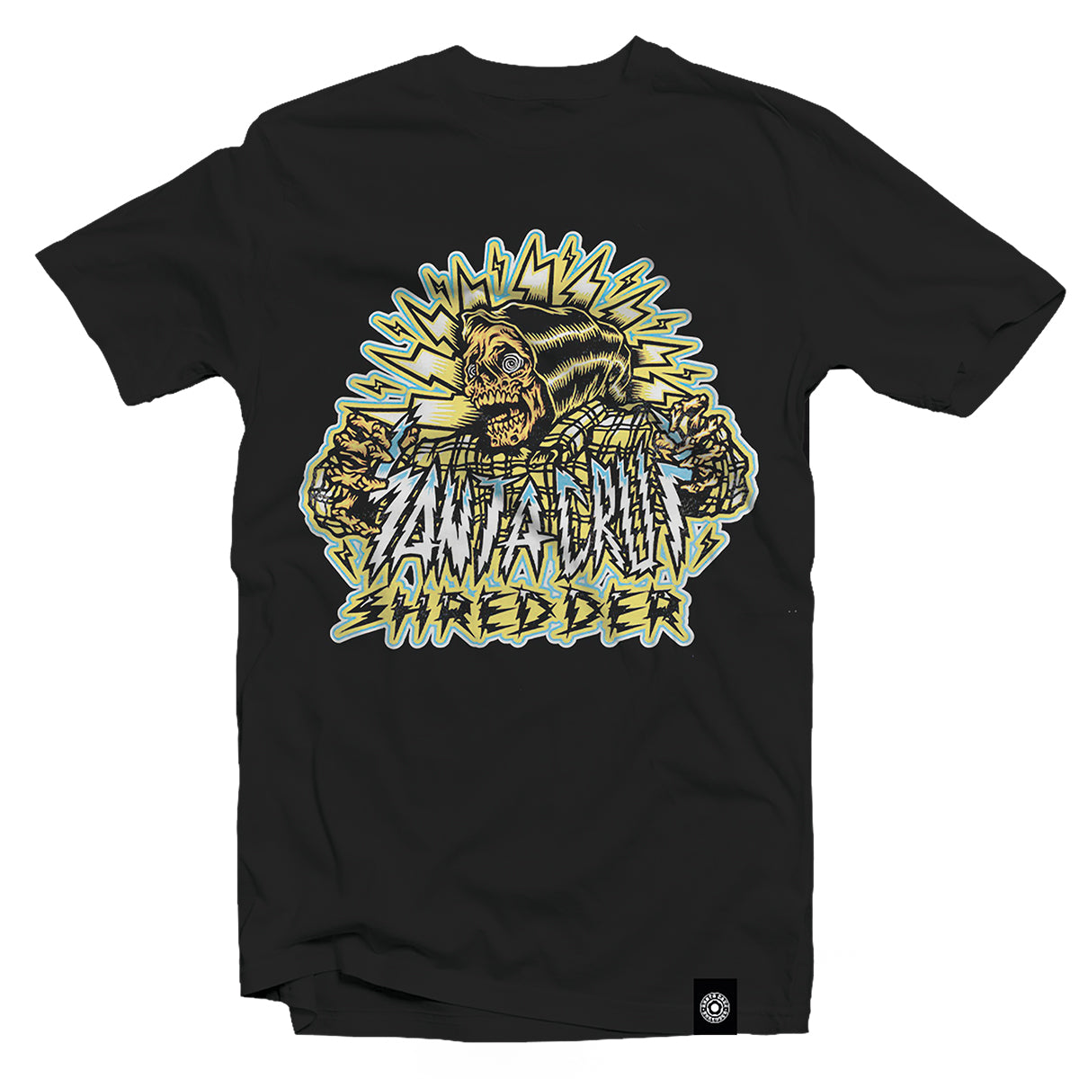 santa-cruz-shredder-shocker-skull-t-shirt-noir-s image 1