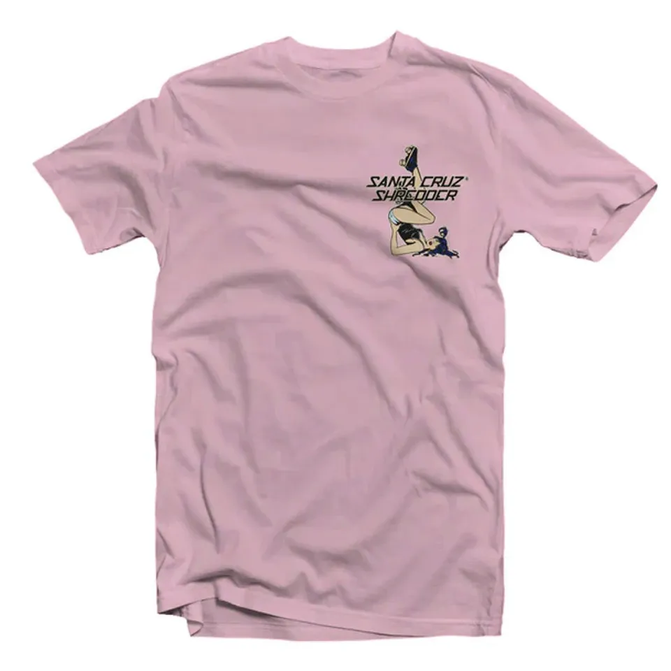 santa-cruz-shredder-aluminum-roller-girl-t-shirt-rose-m image 1